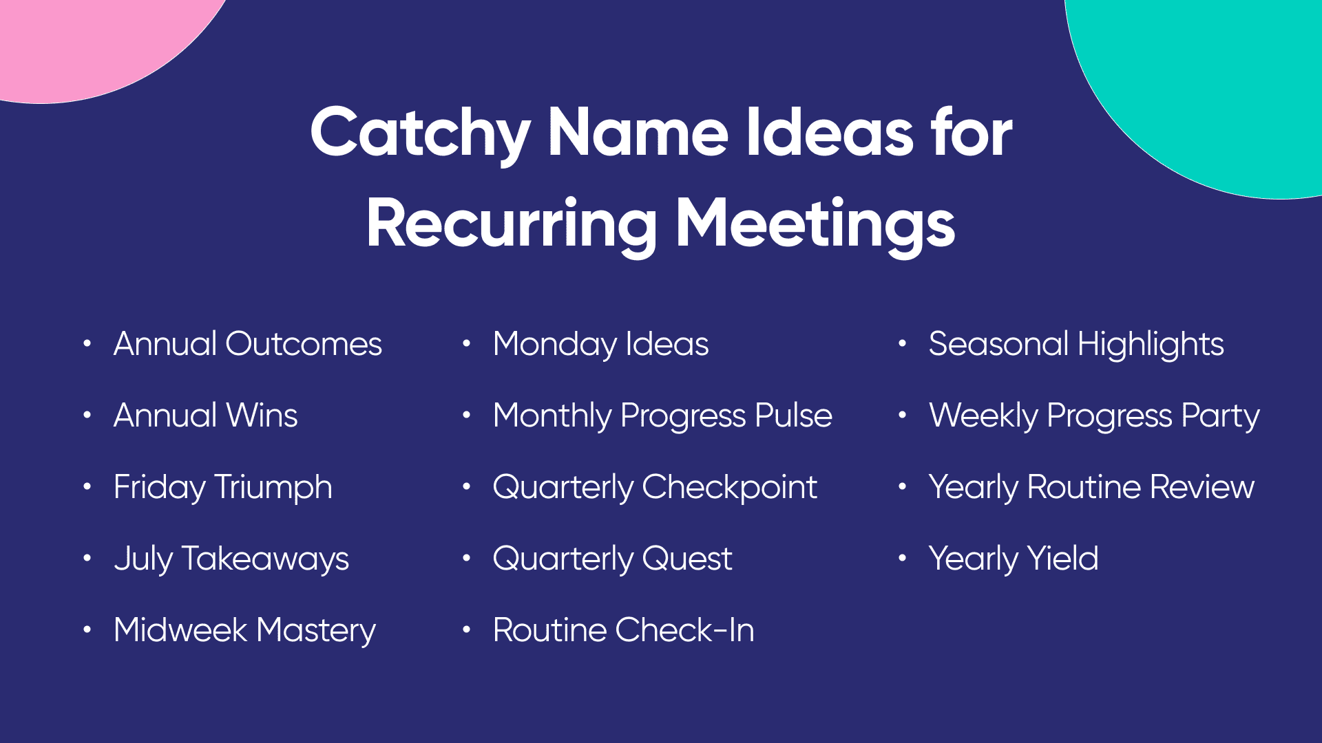 20+ Catchy Meeting Names To Boost Employee Engagement